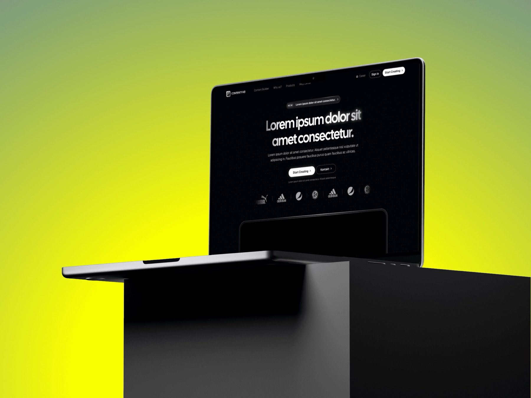 Content Fab: Eine Identität mit dem Takt einer Schnitt-Timeline.